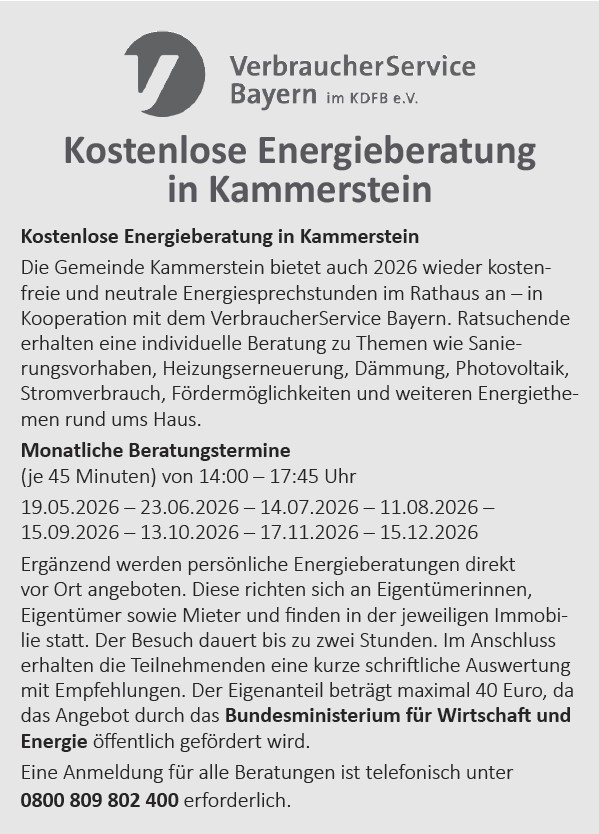 Anzeige Verbraucherservice