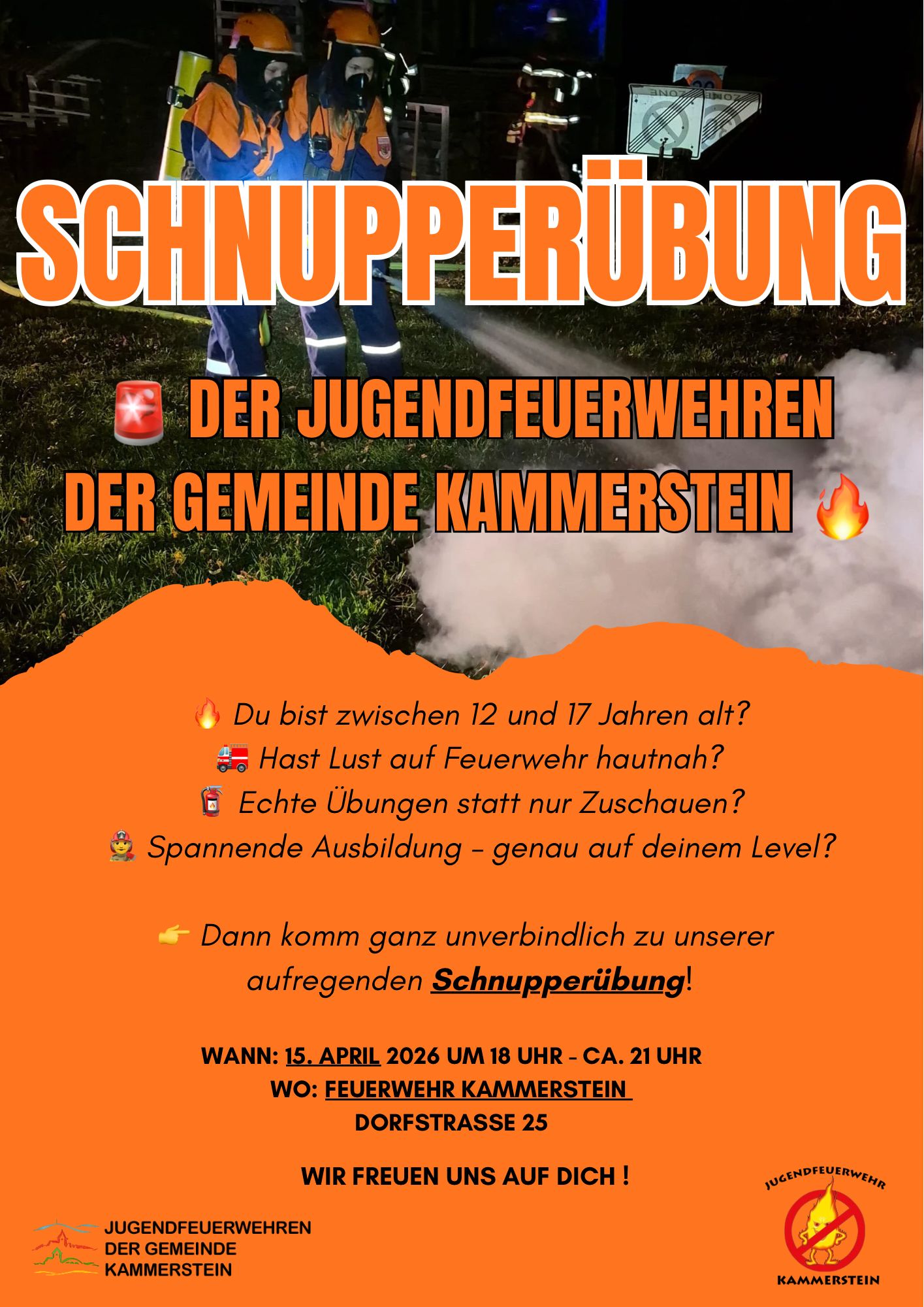 Schnupperübung der Jugendfeuerwehren der Gemeinde Kammerstein