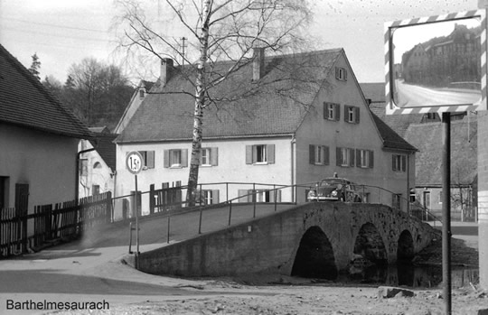 Barthelmesaurach, alte Brücke 1974
